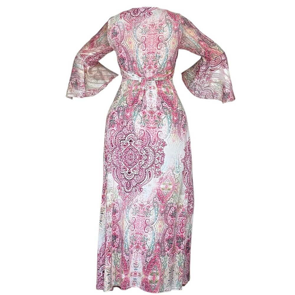 NWT TROIS KA FLOWEY PATTERN DRESS - Picture 9 of 12